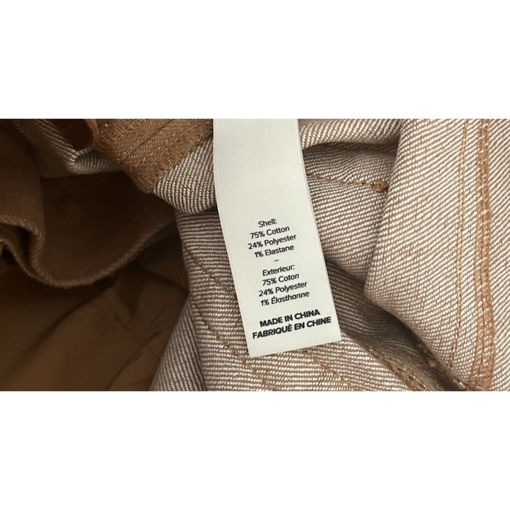 Cinq A Sept Flared Leg Cropped Jean Pant Size 6 Chestnut Brown - Picture 7 of 7